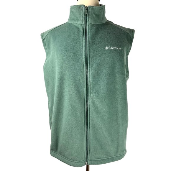 Columbia Green Fleece Vest, Women's Size X-Large - Picture 1 of 12